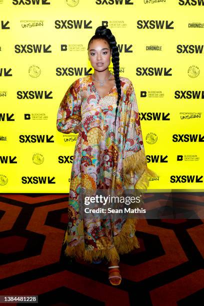 Aisha Dee attends "Sissy" Premiere during the 2022 SXSW Conference and Festivals at Alamo Drafthouse Cinema South Lamar on March 11, 2022 in Austin,...