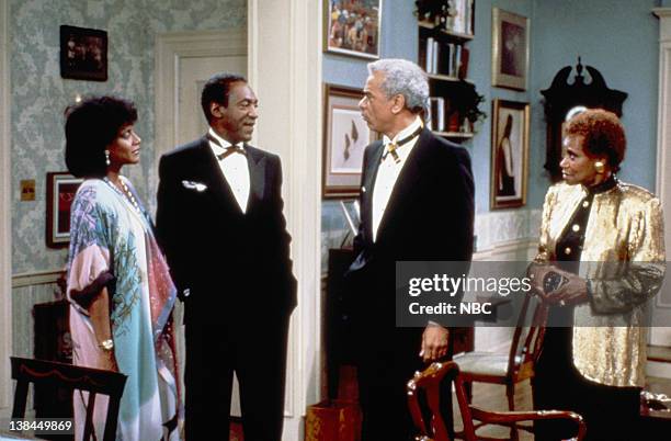 Pictured: Phylicia Rashad as Clair Hanks Huxtable, Bill Cosby as Dr. Heathcliff 'Cliff' Huxtable, Earle Hyman as Russell Huxtable, Clarice Taylor as...