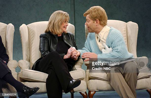 Episode 8 -- Aired -- Pictured: Tipper Gore, Al Franken as Stuart Smalley during "Daily Affirmation" skit on December 14, 2002