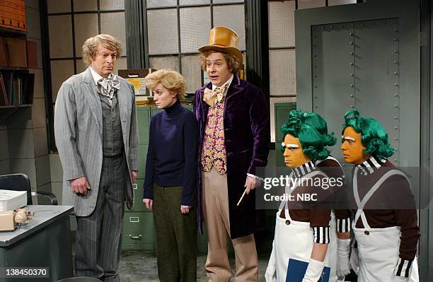 Episode 8 -- Aired -- Pictured: Al Gore as Glenn Wonka, Amy Poehler as Charlie Bucket, Jeff Richards as Gene Wilder, chris kattan, Fred Armisen as...