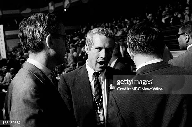 Democratic National Convention -- Aired - -- Pictured: Actor Paul Newman as a CT delegate supporting Sen. Eugene McCarthy during the 1968 Democratic...