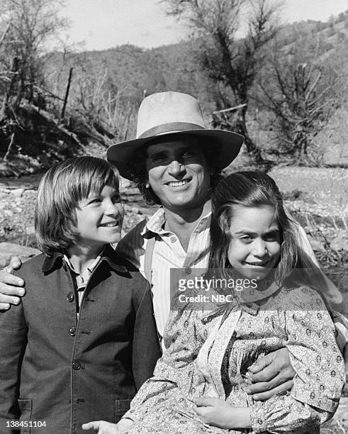 The Lost Ones: Part 1" Episode 21 -- Aired 5/4/81 -- Pictured: Jason Bateman as James Cooper Ingalls, Michael Landon as Charles Philip Ingalls, Missy...