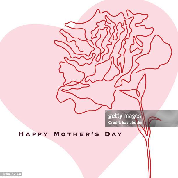 ilustrações de stock, clip art, desenhos animados e ícones de happy mother’s day line graphic - mothers day text art