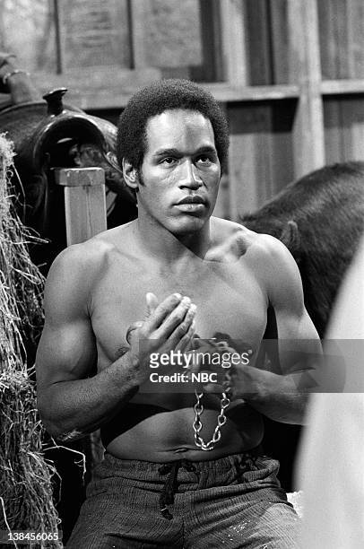 Episode 12 -- Aired -- Pictured: O.J. Simpson as Mandingo during the "Mandingo II" skit on February 25, 1978