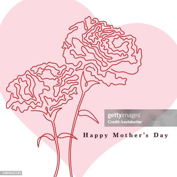 happy mother's day line grafik - muttertag stock-grafiken, -clipart, -cartoons und -symbole