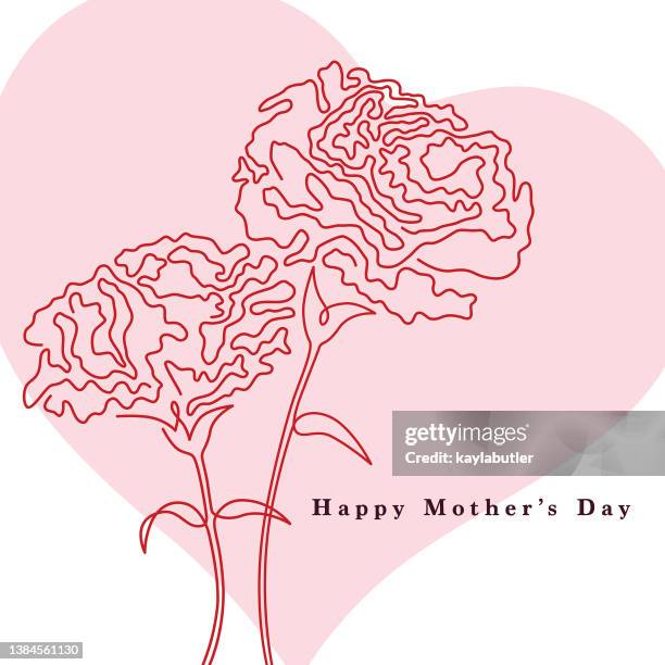 illustrazioni stock, clip art, cartoni animati e icone di tendenza di happy mother's day line grafica - mothers day text art