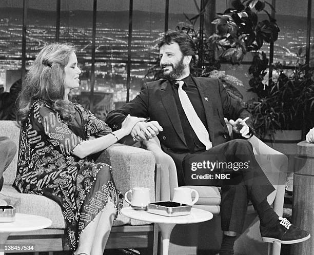 Air Date -- Pictured: Actress Barbara Bach with husband musician Ringo Starr during an interview on May 6, 1981