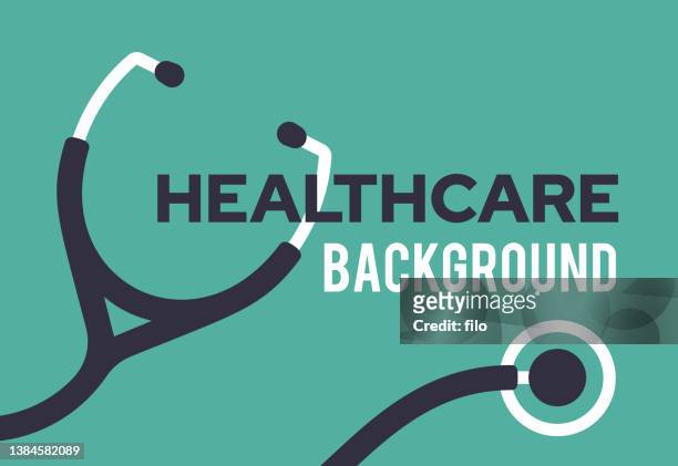 hintergrund im gesundheitswesen - stethoscope stock-grafiken, -clipart, -cartoons und -symbole