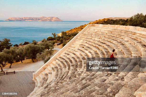 Small Scale Amphitheaters A Small Amphitheater On The Seaside Of Aegean Sea On A Very Tranquil ...