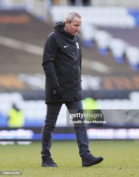 Lee Bowyer, manager of Birmingham City following the Sky Bet Championship match between Birmingham City and Hull City at St Andrew's Trillion Trophy...