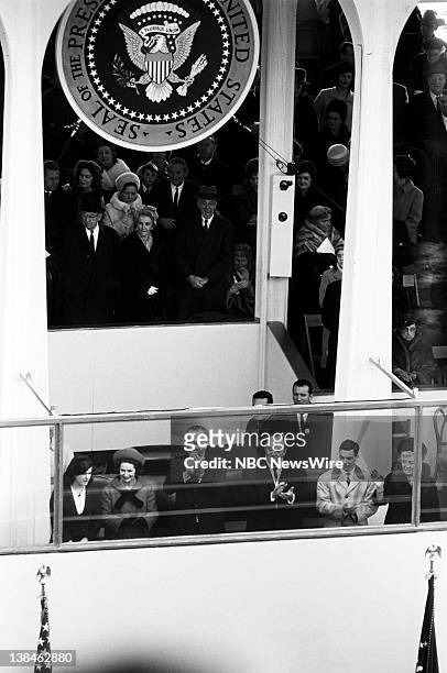 Lyndon B. Johnson 2nd Presidential Inauguration" -- Pictured: Luci Baines Johnson, First Lady Lady Bird Johnson, President Elect Lyndon B. Johnson,...