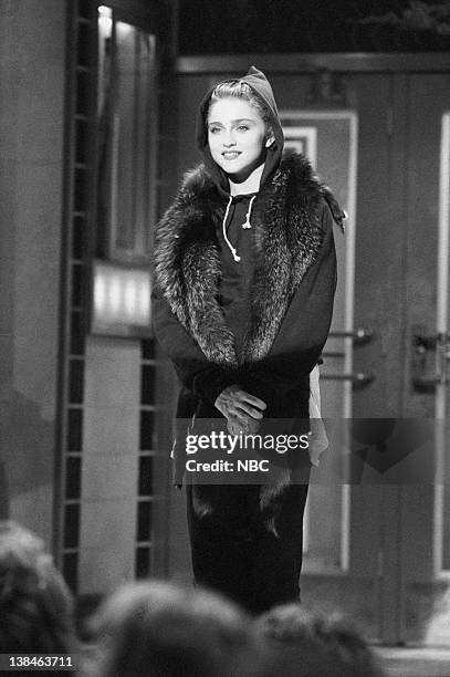 Episode 1 -- Air Date -- Pictured: Madonna during the monologue on November 9, 1985