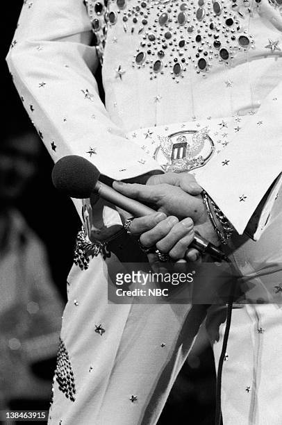 Aired 4/4/73 -- Pictured: Elvis Presley during a live performance at Honolulu International Center in Honolulu, Hawaii on January 14, 1973 for his...