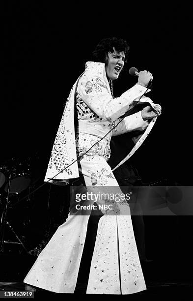 Aired 4/4/73 -- Pictured: Elvis Presley during a live performance at Honolulu International Center in Honolulu, Hawaii on January 14, 1973 for his...