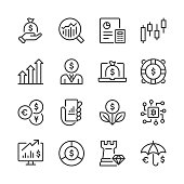 Investment Icons — Monoline Series