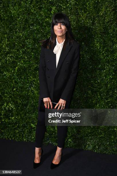 Claudia Winkleman attends Charles Finch x CHANEL - The Night Before BAFTA Dinner at Hertford Street Club on March 12, 2022 in London, England.