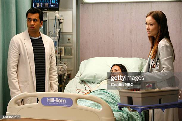 Joy" Episode 6 -- Aired -- Pictured: Kal Penn as Dr. Lawrence Kutner, Joanna Koulis as Samantha Harmon, Olivia Wilder as Dr. Remy Hadley/Thirteen