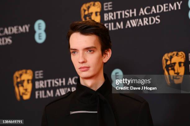 Kodi Smit-McPhee attends the EE British Academy Film Awards 2022 Nominees' Reception at The Berkeley Hotel on March 12, 2022 in London, England.