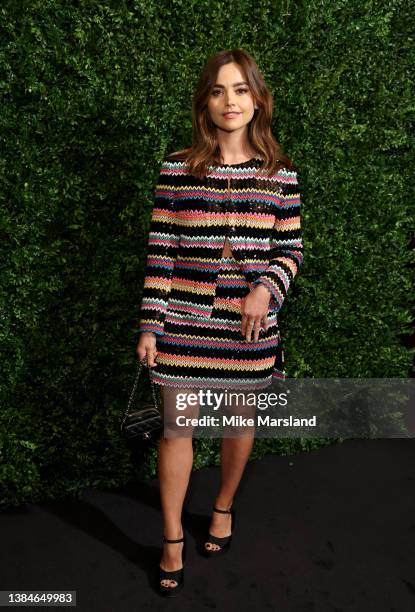 Jenna Coleman attends the Charles Finch x CHANEL Night Before BAFTA Dinner, at 5 Hertford Street, on March 12, 2022 in London, England.