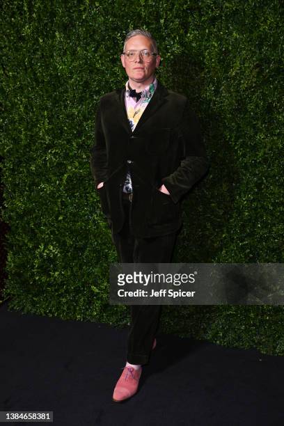 Giles Deacon attends Charles Finch x CHANEL - The Night Before BAFTA Dinner at Hertford Street Club on March 12, 2022 in London, England.