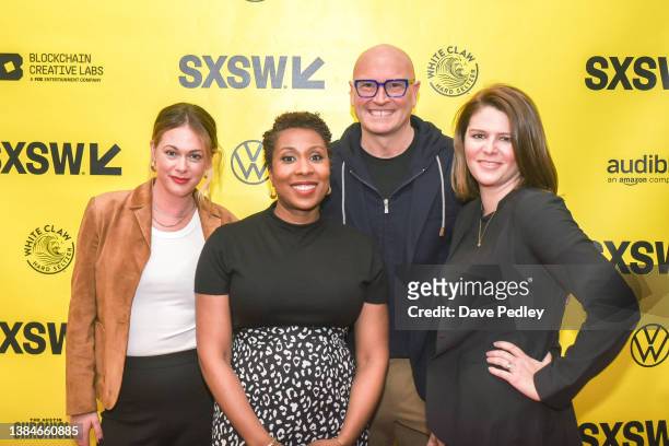 Alison Roman, Audie Cornish, Rex Chapman, and Kasie Hunt attend "The Bold Jump To Streaming News" during the 2022 SXSW Conference and Festivals at...