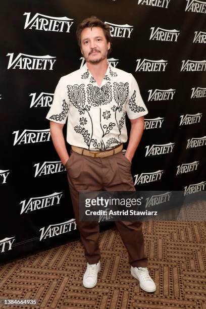Pedro Pascal, from the film The Unbearable Weight of Massive Talent, poses at the Variety Studio at SXSW 2022 at JW Marriott Austin on March 12, 2022...