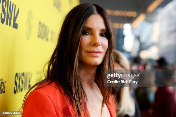 Sandra Bullock attends the premiere of "The Lost City" during the 2022 SXSW Conference and Festivals at The Paramount Theatre on March 12, 2022 in...