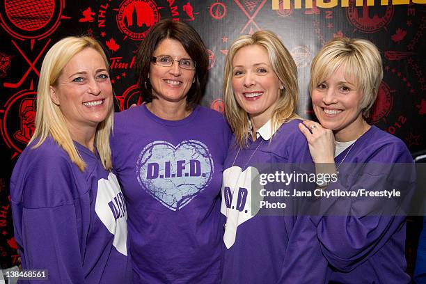 Lisa Kessler; Kathy Murray , wife of Ottawa Senators Assistant General Manager Tim Murray; Stephanie Richardson, wife of Ottawa Senators assistant...