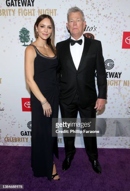 Katharine McPhee and David Foster attend Inaugural Gateway Celebrity Fight Night on March 12, 2022 in Phoenix, Arizona.