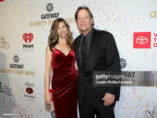 Sam Sorbo and Kevin Sorbo attend Inaugural Gateway Celebrity Fight Night on March 12, 2022 in Phoenix, Arizona.