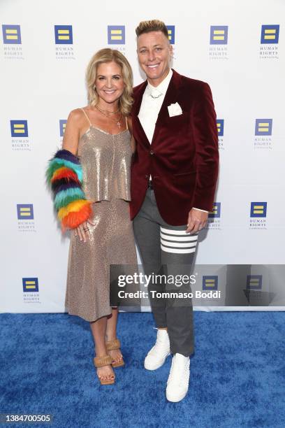 Glennon Doyle and Abby Wambach attend the Human Rights Campaign 2022 Los Angeles Dinner at JW Marriott Los Angeles L.A. LIVE on March 12, 2022 in Los...