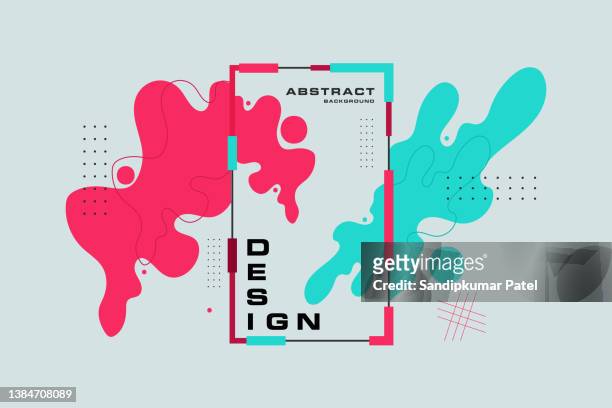 modern frame on dark background. bright poster with dynamic splashes. - business card template stock illustrations
