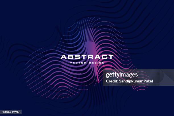 abstract digital wave with dynamic particles. - organic line pattern stock illustrations