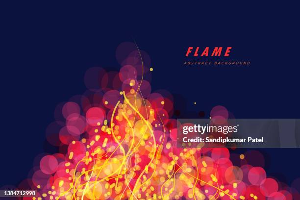 ilustraciones, imágenes clip art, dibujos animados e iconos de stock de fondo de fuego abstracto con círculo - infierno fuego