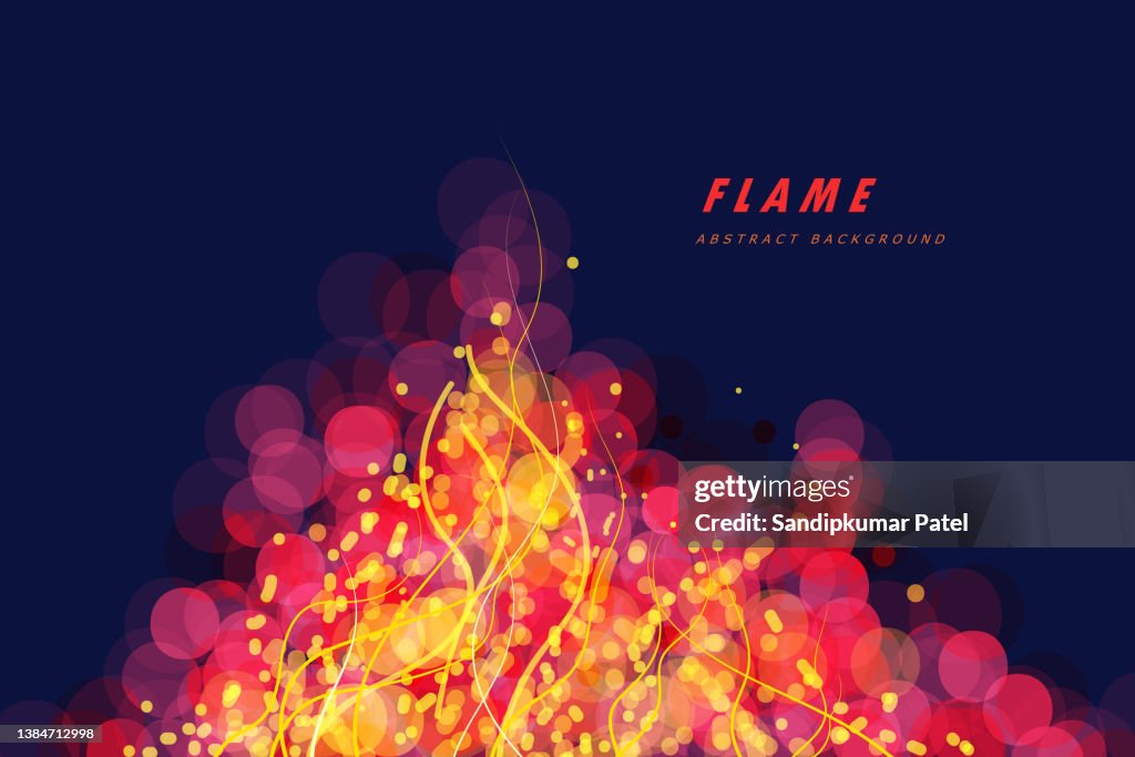 Fond de feu abstrait avec cercle
