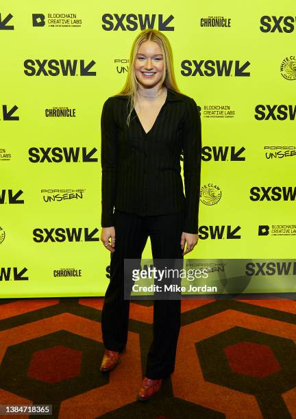 West Duchovny attends "Linoleum" Premiere during the 2022 SXSW Conference and Festivals at Alamo Drafthouse South Lamar on March 12, 2022 in Austin,...