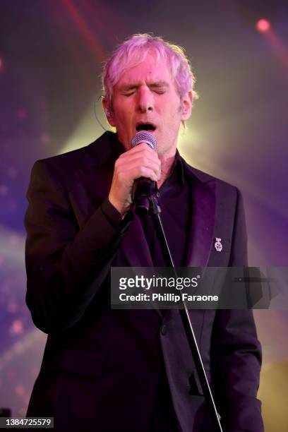 Michael Bolton performs onstage during Inaugural Gateway Celebrity Fight Night on March 12, 2022 in Phoenix, Arizona.