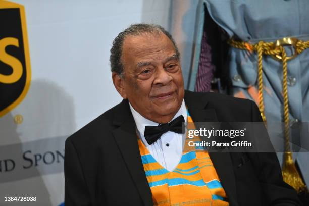 Ambassador Andrew Young attends his 90th Birthday Celebration at Georgia World Congress Center on March 12, 2022 in Atlanta, Georgia.