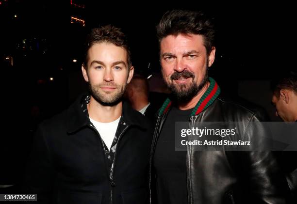 Chace Crawford and Karl Urban attend Prime Video SXSW 2022 on March 12, 2022 in Austin, Texas.