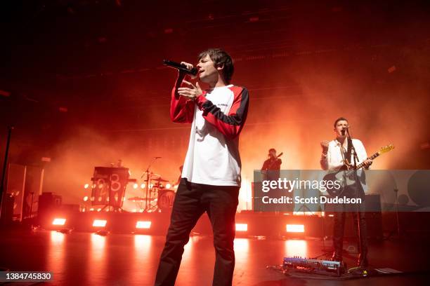 Musician Louis Tomlinson, former member of One Direction, performs onstage in support of his debut solo album "WALLS" at YouTube Theater on March 12,...