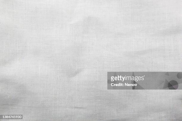 texture of white linen surface - canvas fabric - fotografias e filmes do acervo