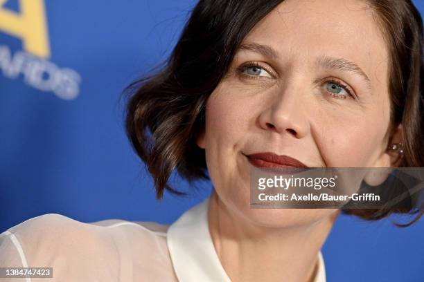 Maggie Gyllenhaal attends the 74th Annual Directors Guild of America Awards at The Beverly Hilton on March 12, 2022 in Beverly Hills, California.