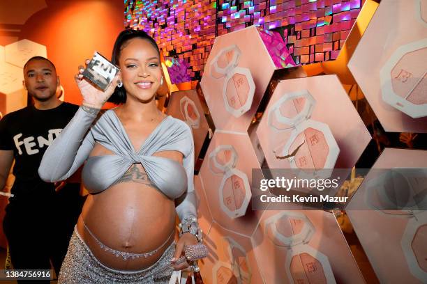 Rihanna celebrates the launch of Fenty Beauty at ULTA Beauty on March 12, 2022 in Los Angeles, California.