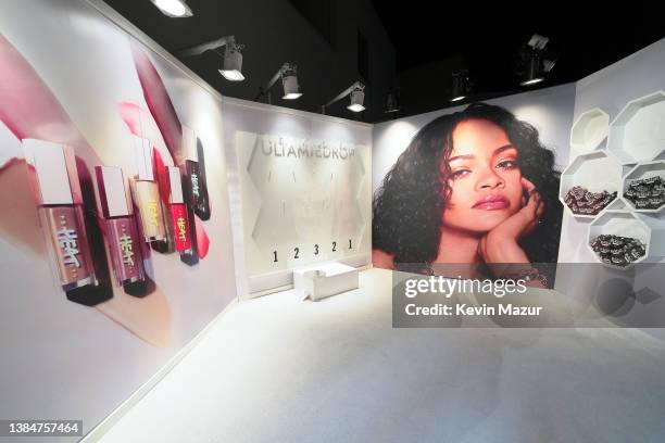 View of atmosphere as Rihanna celebrates the launch of Fenty Beauty at ULTA Beauty on March 12, 2022 in Los Angeles, California.