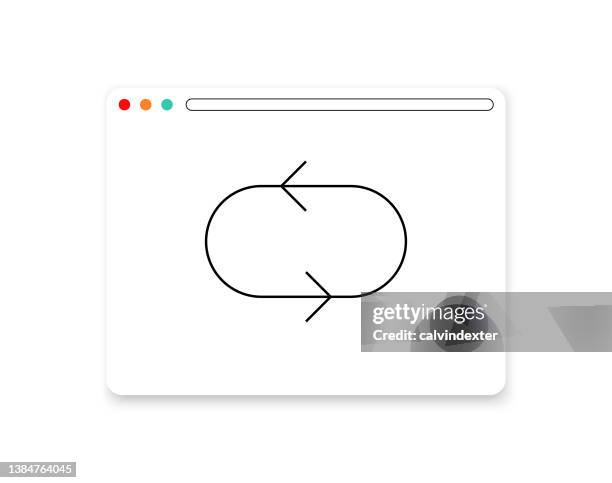 arrow symbol on web browser - web search window stock illustrations