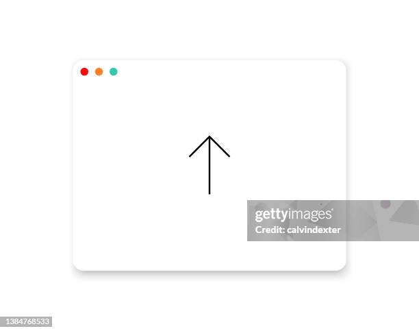 arrow symbol on web browser - ui design elements stock illustrations