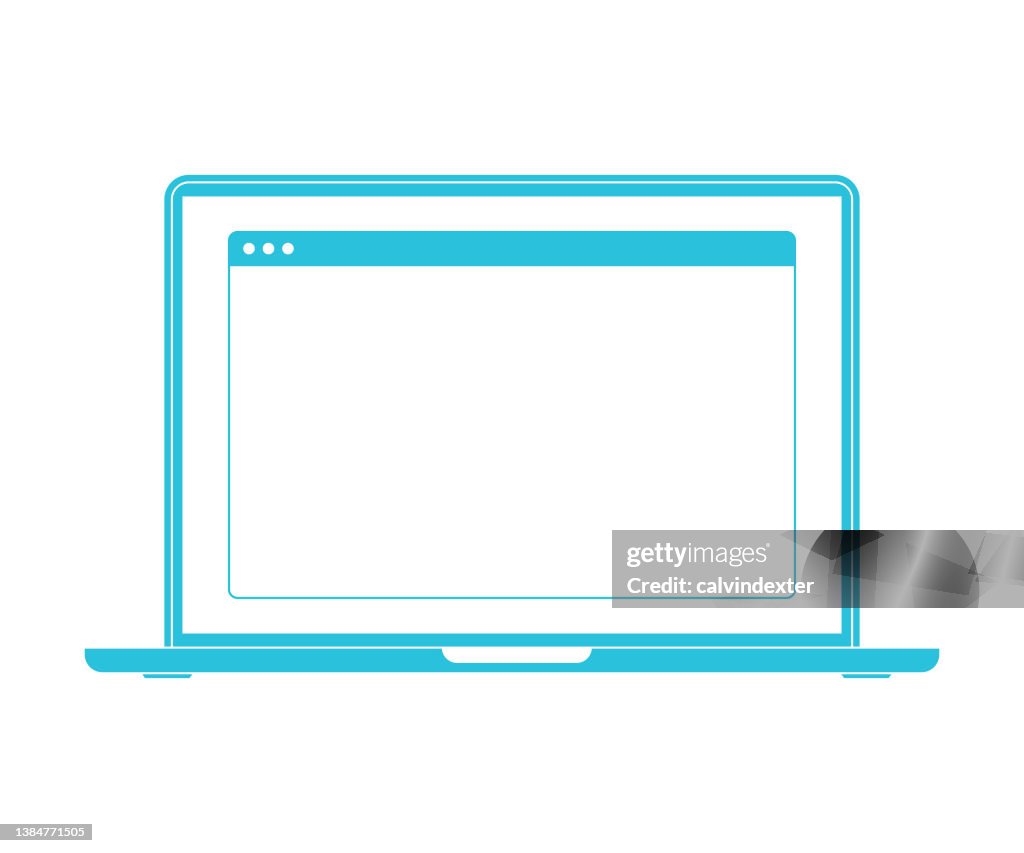 Computer W/web Laptop Computer With Web Browser High-Res Vector Graphic - Getty Images