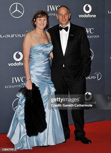 Academy member Sir Steve Redgrave and guest attend the 2012 Laureus World Sports Awards at Central Hall Westminster on February 6, 2012 in London,...