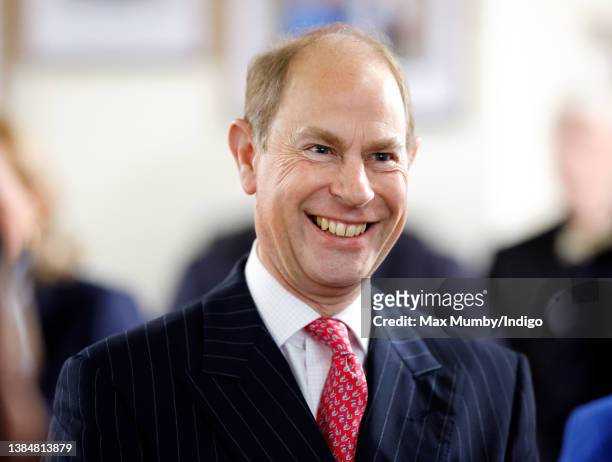 Prince Edward, Earl of Wessex visits the Sir Ken Dodd Happiness Hall, which has been transformed into a new space for the community, to mark its...