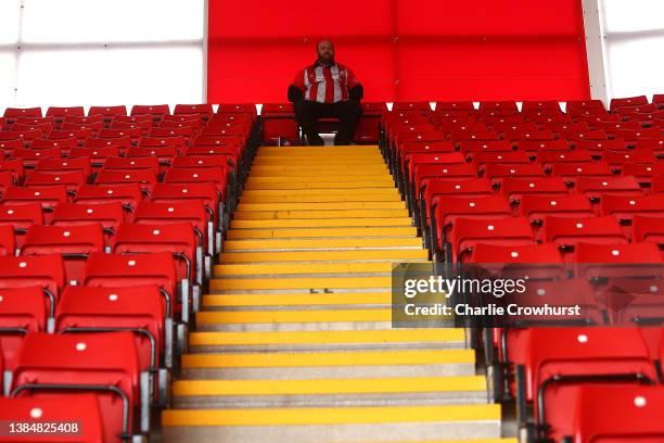 General view inside the stadium as a Southampton fan takes their seat prior to the Premier League match between Southampton and Watford at St Mary's...